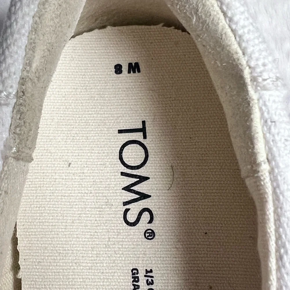 Toms Women's White Platforms with Multicolor Sole